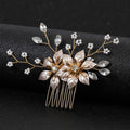ML1763 Fashion Gold Flower Hair Comb Bridal Handmade Hair Comb Wedding Hair Accessories