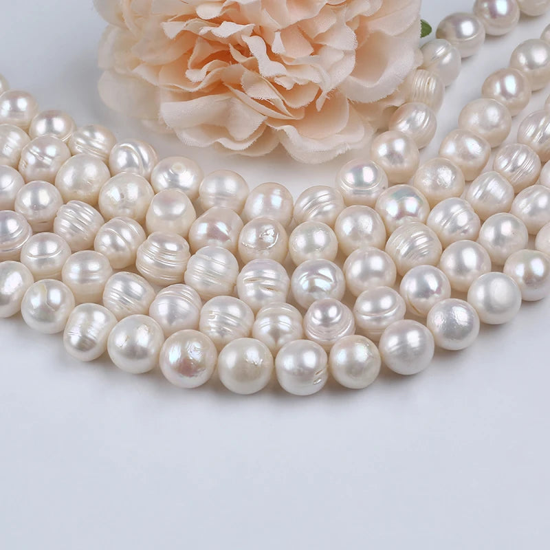 Promotion Price CMA Certified White AA Grade Potato Natural Freshwater Pearl 12-13mm/13-14mm for Jewelry Making