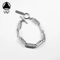 VAF Custom Logo OT Buckle Paper Clip Bracelet Stainless Steel Bracelet Pulsera De Hombres Pulseras-Por-Mayor