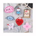 Cartoon Hot Melt Adhesive Dental Bandages Heart Shape Embroidered Patch for Hats Bag Clothing Jeans Decoration Garment Patches