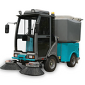 JH8 Garbage Sweeper Truck 4 Wheel Steering Cleaning Machine Closed Powered Road Sweeper Car With Water Spraying Function
