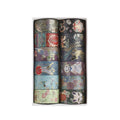 Japanese Style Adhesive Paper DIY Hand Account Stickers 12 Pieces Bronzing Washi Tape Set