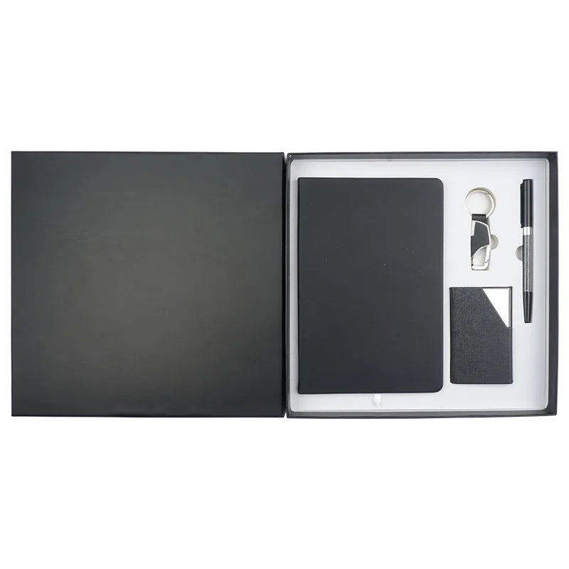 Promotional Notebook High-quality Business Cooperation Gift Set with Key Chain Card Holder Crystal Pen Multifunction Notebook