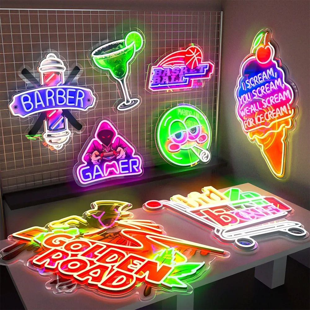 Custom Logo Neon Sign Neon Sign LED Neon Sign for Shop Wall Branding Salon Reception Room Birthday Party Home Wedding Decor