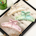 QIYUE 11.5cm Acetate Diamond-Studded Starfish Solid Color Hair Clips Phantom Three-Dimensional Temperament Large Grip Clips