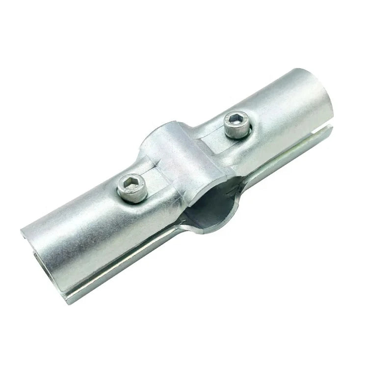 Garden 3/4" Zinc Plated 3 Way Cross Steel Corner Fitting 180 Degree Structural EMT Pipe Tubing Clamp End Rail Connector