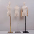 Boutique Garment Shop Woman Mannequin Clothing Store Half Body Plastic Half Female Mannequin With Color Base and Wheels