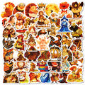 50Pcs Autumn Fairy Tales Painting Graffiti Stickers for Kids Book Refrigerator Picture Book Sticker
