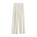 High Waist Polka Dot Ice Silk Wide Leg 2024 Summer Thin Pants Small Draping Mop Straight Leg Pants