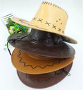 Pu Leather Cowboy Hat  Western Beach Cowboy Hat for Tourist Sun Visor