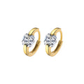 Daidan Huggie Earrings 925 Sterling Silver Zirconia Jewelry Multi Color Square 18K Gold Plated Hoop Earrings