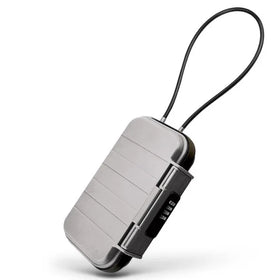 CUSTOM OEM Mini Safe Combination Lock with Removable Wire Rope Waterproof Anti-Theft Security Box Gray