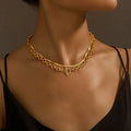 De Hot Selling Stainless Steel Necklace Set Stackable Stainless Steel Tarnish Free Necklaces New Design Fashion Chain Set