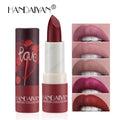 Wholesale HANDAIYAN Paper Tube Matte Velvet Lipstick High Pigment Moisturizing Vegan Makeup Cosmetics for Party Date Daily Wear