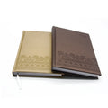 Promotional leather hardcover notebook printing planner journal notebooks customizable