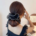 New Arrival French Women Hair Scrunchies Large Flower Scrunchies Simple Sweet Ins Hair Ties for Girls Ponytail Summer