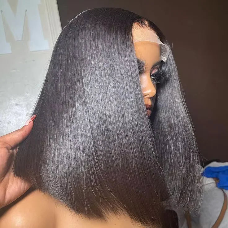 13x4 Lace Front Color Bob Wig Human Hair Vietnam Raw Hair Bone Straight Short Bob WigsHuman Hair Wigs