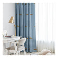 Innermor Customizable Faux Linen Boy's Curtain Embroidered Home Decor for Bedroom & Living Room