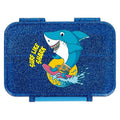 New Arrival Custom Logo Silicone Seal Ring 4 Compartment Purple Glitter Lunch Box Kids Bento Box for Back to School