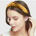 Women Top Knotted Headband Silk Cross Twist Hairband Wide Stain Headband Girls Elastic Hair Band Headwear Accessories