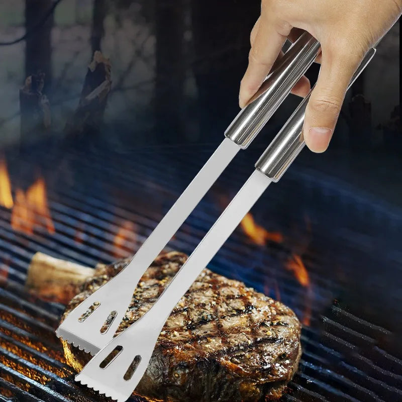 Wholesale Kitchen Tools Outdoor Barbecue Grill Utensils Food Tongs for Catering Party  Restaurant Bbq Turning Tongs
