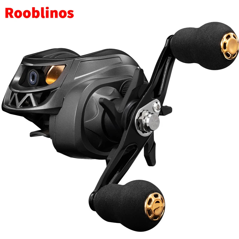 ROOBLINOS AK-2000 7.2:1 Carrete De Pesca Long Cast Reel Bait Casting Reels Baitcasting Reel for Sea Fishing MegaBDM