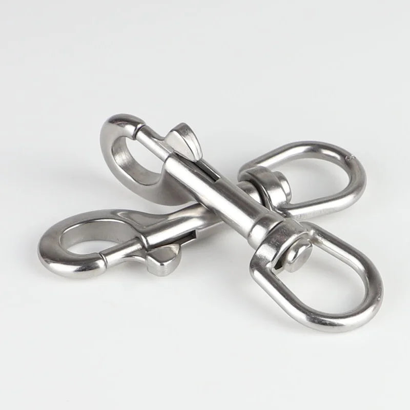 Stainless Steel Metal Dog Leash Eye Swivel Ring Snap Hook Carabiner