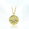 Ins Jewelry Compass Disc Pendant 925 Sterling Silver Necklace