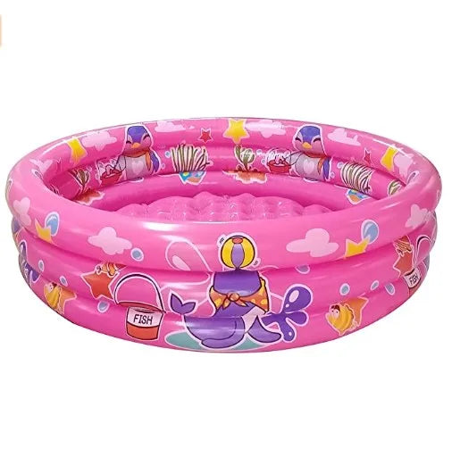 Pink Inflatable PVC Children's Swimming Pool with 5MM Thickness Round Shape Accessories