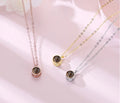 Initial 18K Gold Plated Stainless Steel Classic Link Heart Pendant Necklace 26 Letter Love Personalized Valentine's Day Gift