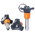 Single-Acting Positive Locking Release Ball Lock Pins Quick Release Hitch Pins with Precision Alignment and Ground Shank