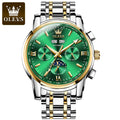 OLEVS 6633 Luxury China Date Display Stainless Steel Band Mechanical Watch Excel  Waterproof  Business Wrist Watch