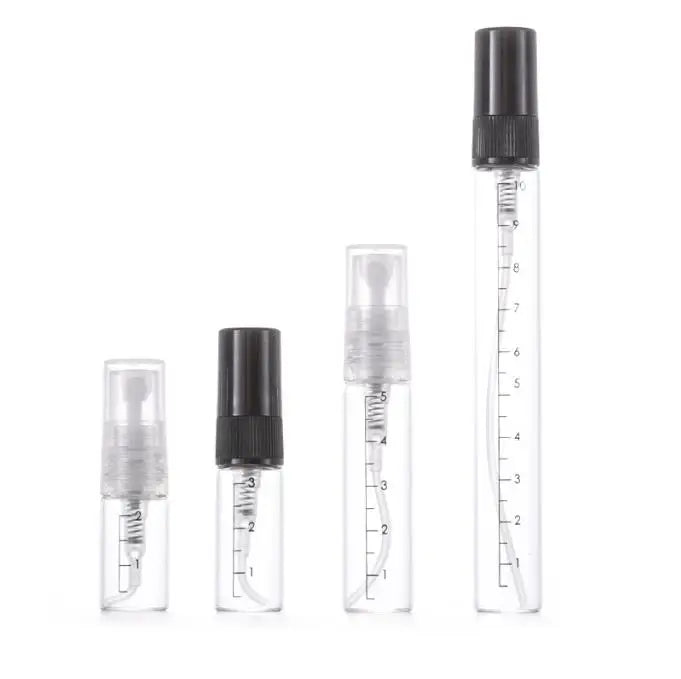 Portable Mini Small 2ml 3ml 5ml 10ml Clear Empty Graduated Perfume Spray Sample Tester Bottles Supplier