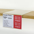 Supermarket Plastic Shelf Talker Big Tag Sign With Right Angle Flag Shelf Wobbler
