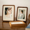 Black Walnut Solid Wood Round Corner Arc Picture Frame Display Tabletop Home Decor Wholesale Photo Frame