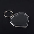 Custom Printed Digital Photo Frame Clear Transparent Durable Acrylic Pendant Keychain Make Your Own Eco-Friendly Plastic Charm