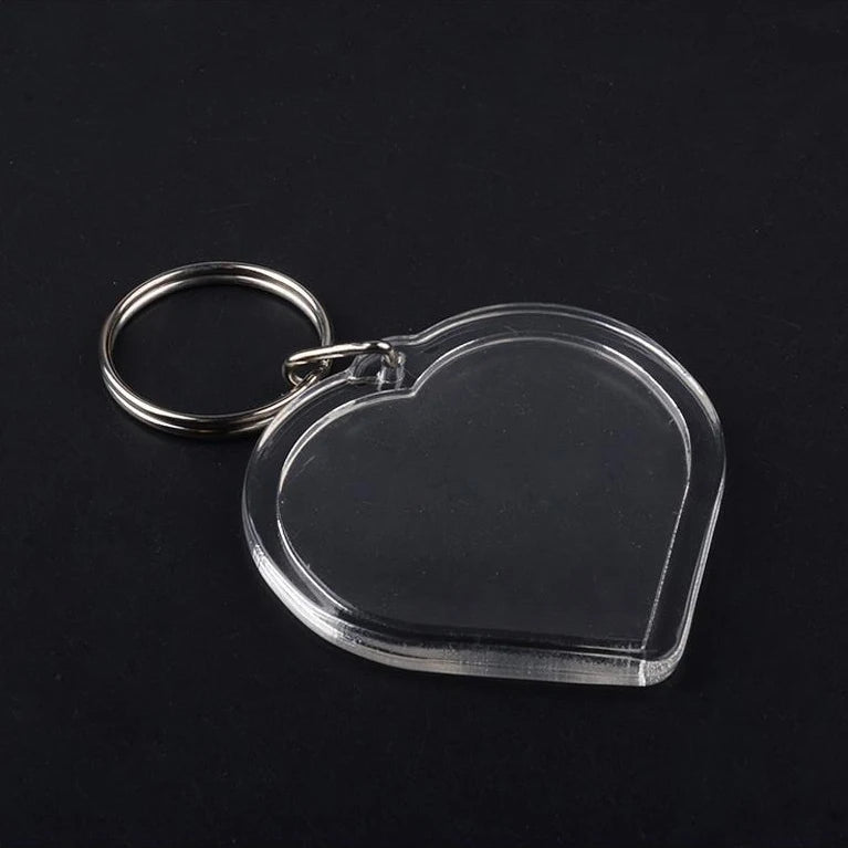 Custom Printed Digital Photo Frame Clear Transparent Durable Acrylic Pendant Keychain Make Your Own Eco-Friendly Plastic Charm