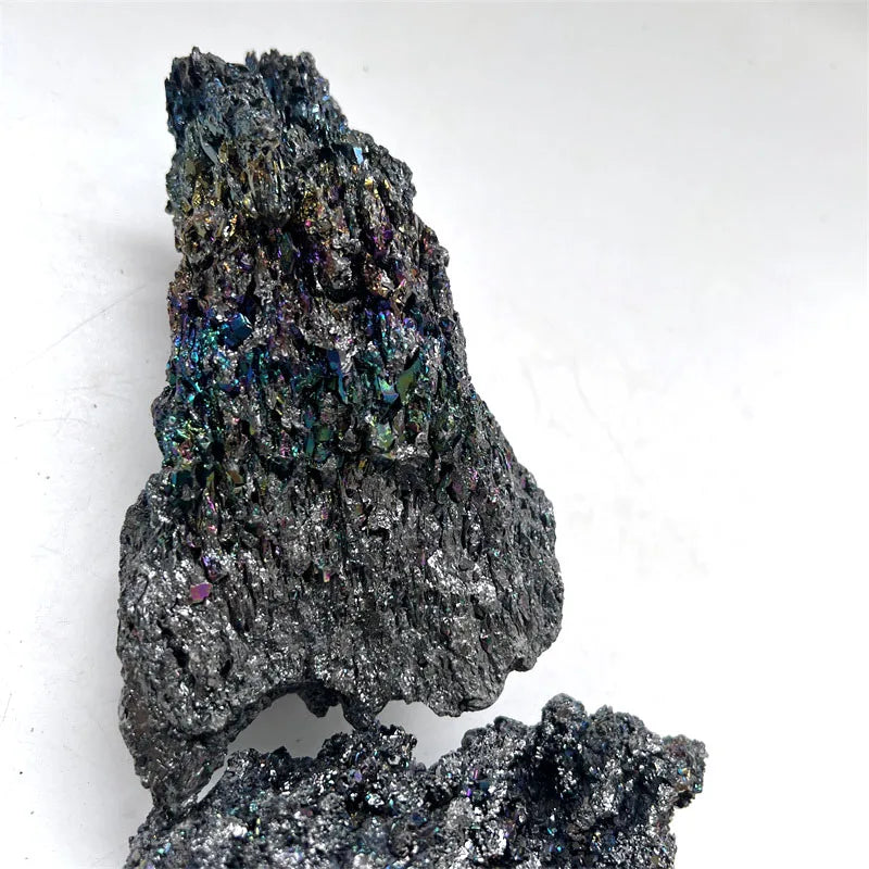 Seven Color Ore Rough Cluster Mineral Samples Carborundum Rainbow Rock Stone for Home Decoration