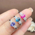 Hot Sale Summer 925 Sterling Silver Classic Oval Cut Ruby Adjustable Wedding Party New Design Ladies Rings
