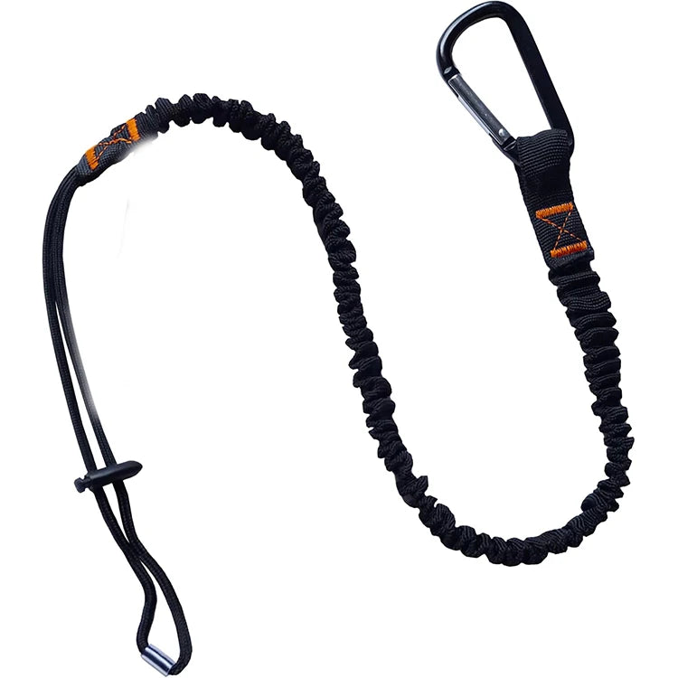 Tool Lanyard with Spring Locking Aluminum Carabiner Adjustable Loop End Tool Safety for Scaffolding Working at Height