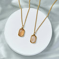 Top-selling Stainless Steel Jewelry Pure Natural Oavl Jade Pendant Necklace for Women