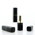 Bulk Wholesale Fancy Square Luxury Black Lipstick Empty Tubes High Quality Screen Printed Lip Balm Container Cosmetic ABS/AS