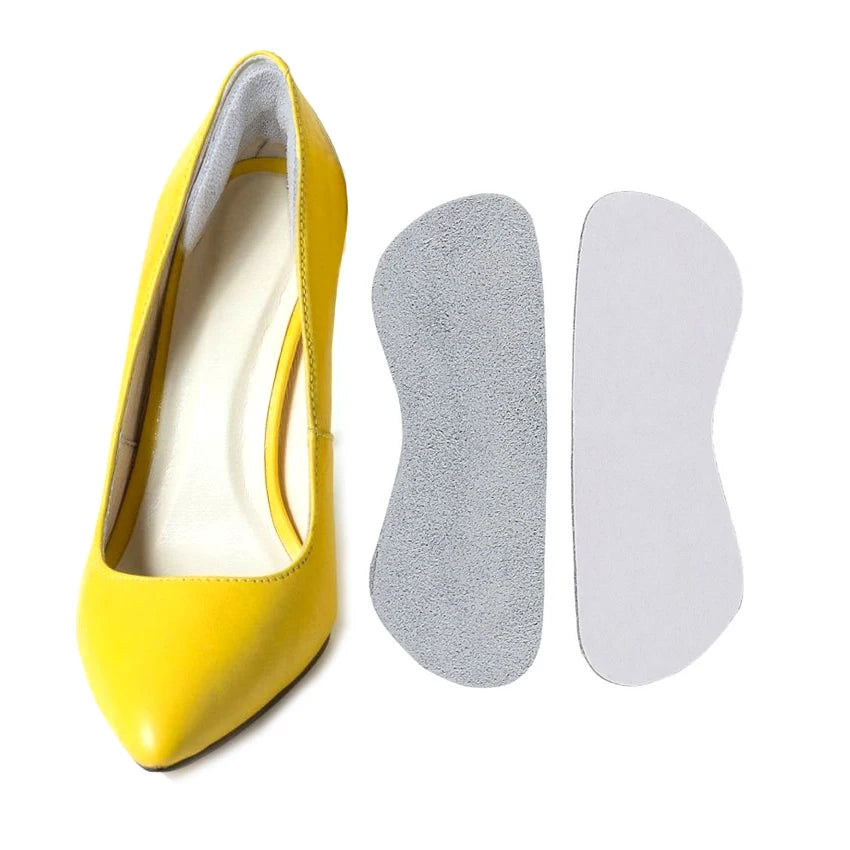 Suede Leather Heel Grips for Loose Shoes Leather Heel Grips Liner Cushions Inserts Self-Adhesive Prevents Chafing and Blisters