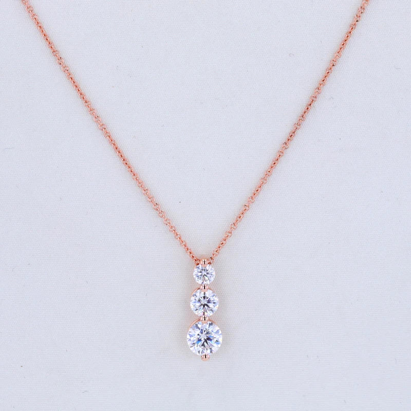 Custom Design Jewelry Da Moissanite Collana White D Color Loose Moissanite Diamond Necklace for Woman