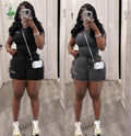 Women Tracksuit 2 Piece Set Summer Clothes Trendy Letter Embroidery Crop Tops and Tassel Shorts Matching Suits