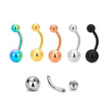 Surgical 316L Stainless Steel 14G Belly Button Ring 10mm Bar Simple Design Barbell Curved Navel Piercing Women Body Jewelry