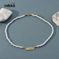 Women Freshwater Pearl Necklace With Stainless Steel Pendant for Vintage Jewelry