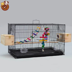 Small Parrot Animal Cage Cockatiel Sun Quaker Parakeet Green Cheek Conure Parrotlet Black Folding Big Bird Cage