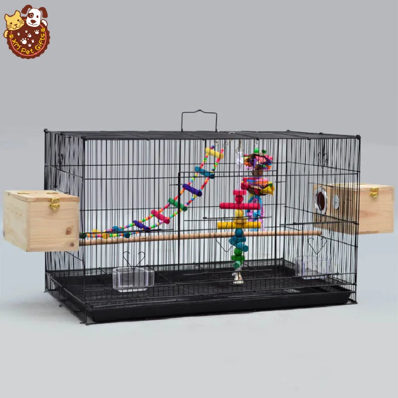 Small Parrot Animal Cage Cockatiel Sun Quaker Parakeet Green Cheek Conure Parrotlet Black Folding Big Bird Cage