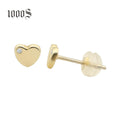 Best Quality Top Selling Trendy Stud Earrings Heart Shape Diamond 14K Gold Women's Anniversary Fashion Gift MegaBDM